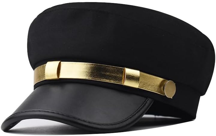 GRNUS Store Chauffeur Hat Newsboy Cap Peaked Beret Cap Classic Vintage Driver Costumes Hats Captain Sailor-Hat for Men Women - Image 1
